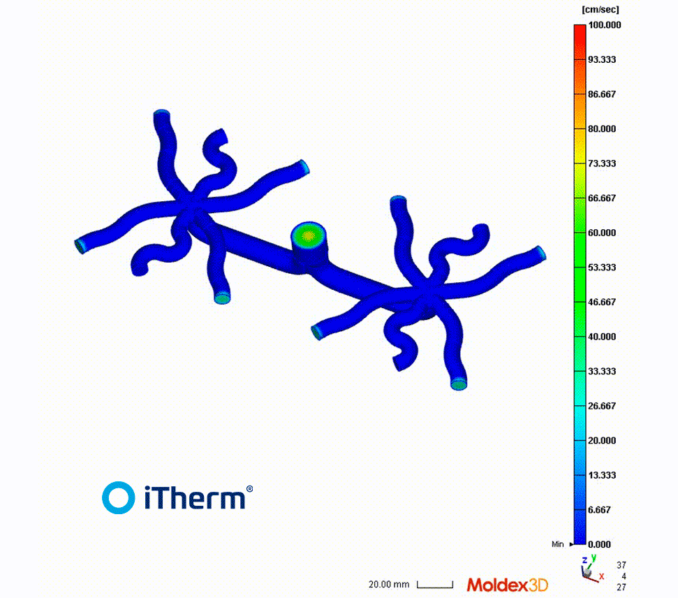 iTherm Hot runner manifold filling balance